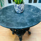 Pair of Cast Iron Tables with Granite Tops