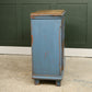 Antique Pine Larder Cupboard - Pie Safe/ Meat Safe - Painted Blue