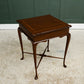 Antique Solid Mahogany Square Occasional Side Table