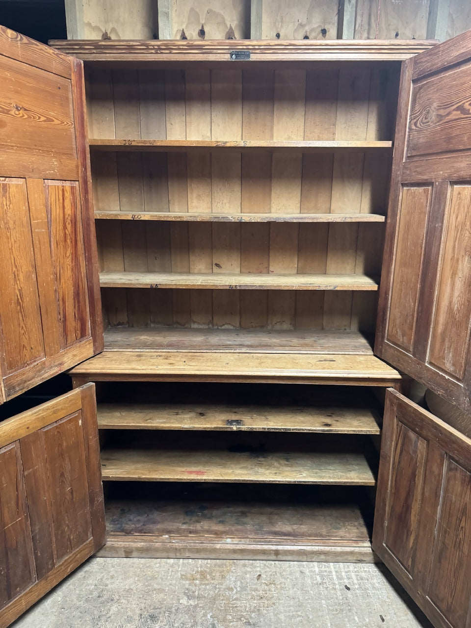 19th Century Pine School Cabinet