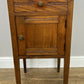 Bedside Table Antique French Style Marble Top Oak Cabinet Nightstand LOT 6245