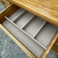 A WOOD BROTHERS OLD CHARM VINTAGE CARVED OAK SIDEBOARD / DRESSER BASE.