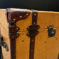 English handmade luxury leather trunk - hand dyed - steamer style