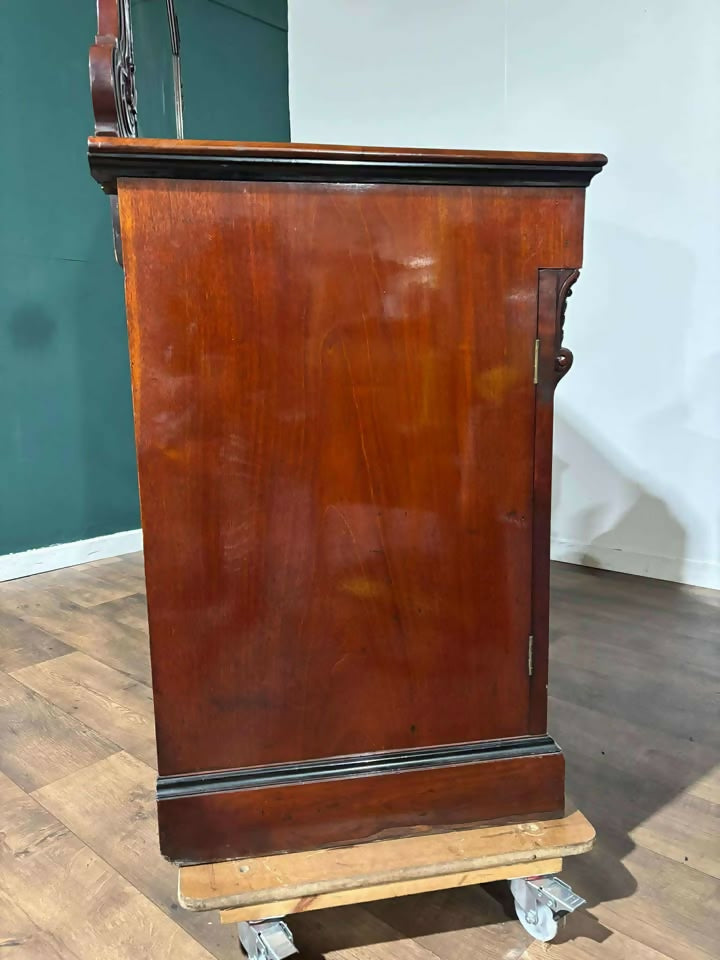 Quality Victorian Mahogany Mirror Back Sideboard df