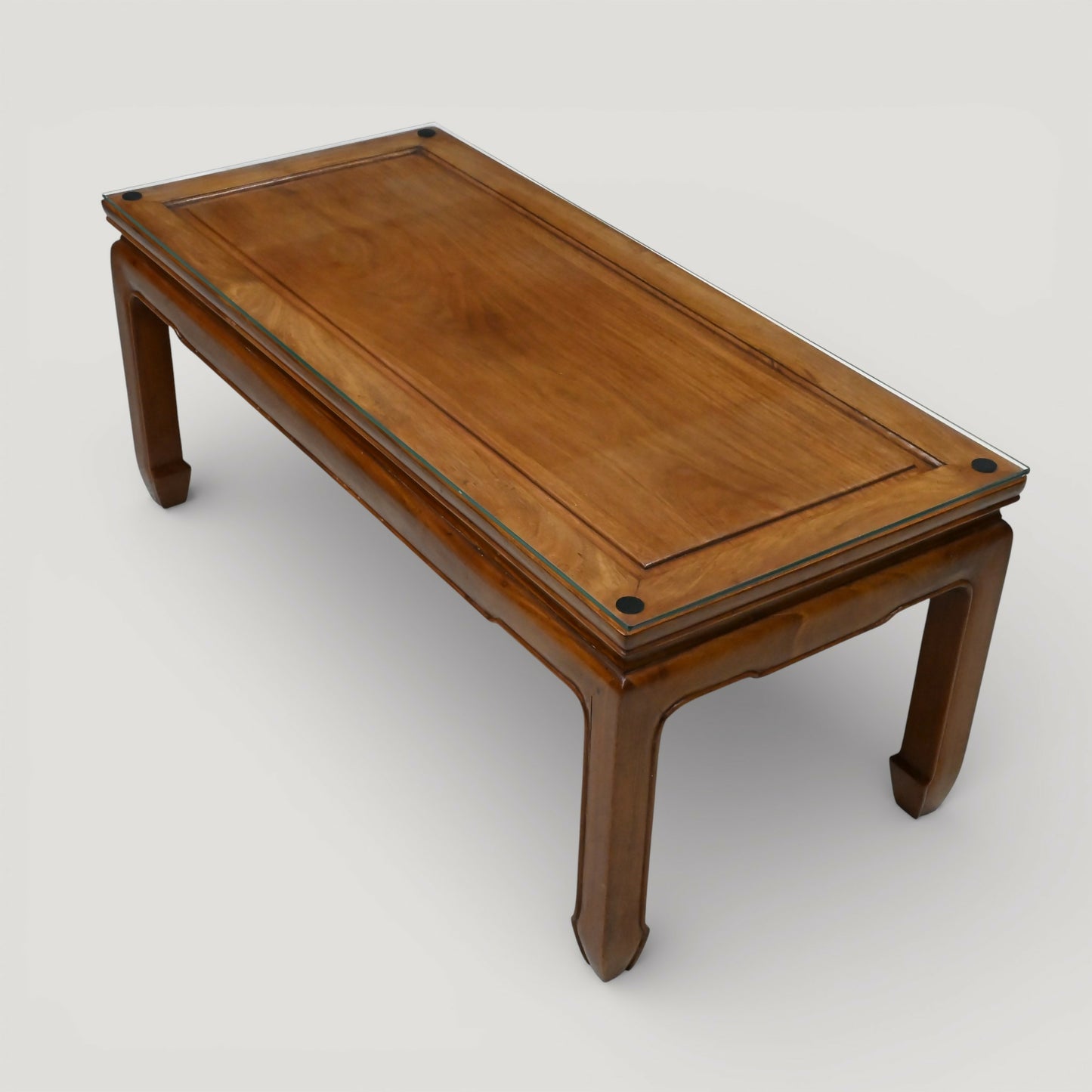 Chinese Style Coffee Table Inset Glass Top Carvings Kang Table FREE UK Delivery. SBR11115/2910E