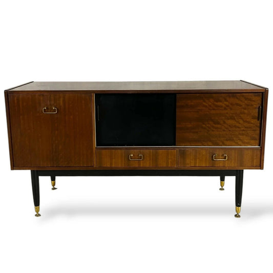 Mid Century E. Gomme G Plan Sideboard – Vintage Teak Cabinet with Sliding Doors & Drawers