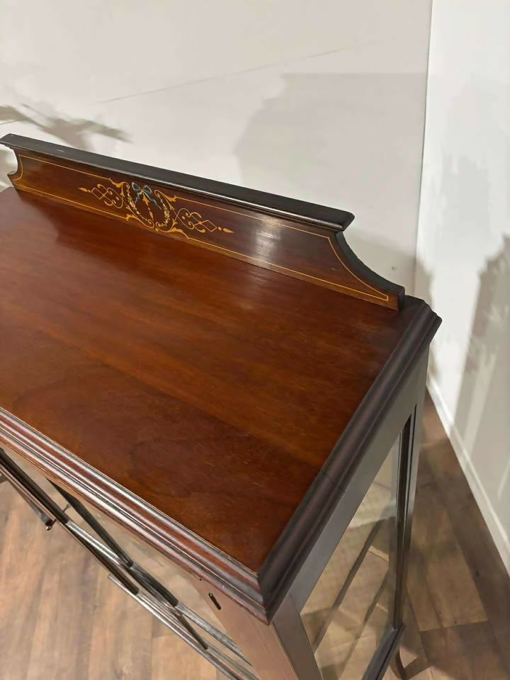 Edwardian Inlaid Display Cabinetz