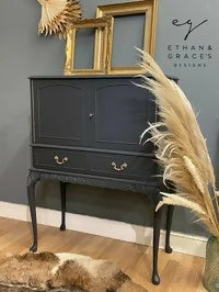 Dark grey drinks cocktail cabinet