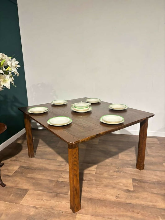 Vintage Dark Oak Dining Table99