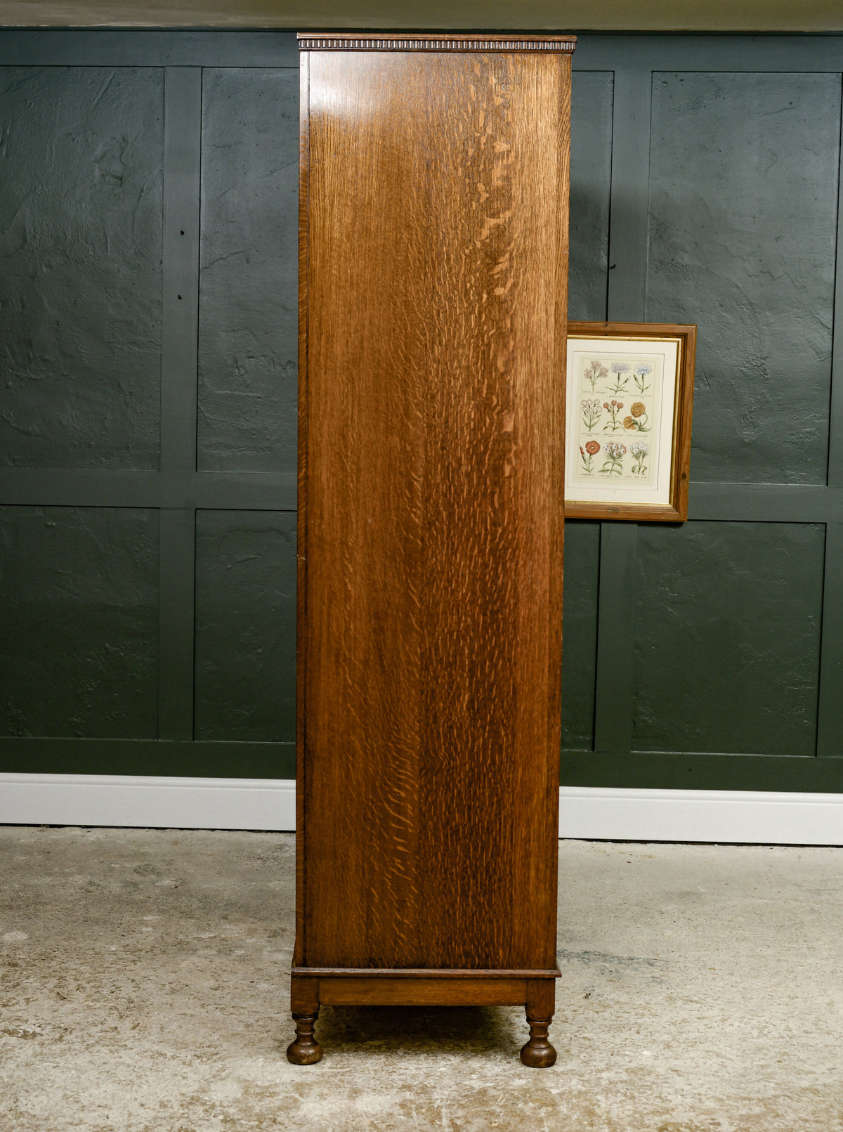 Art Deco Solid Oak Double Wardrobe - 1930s