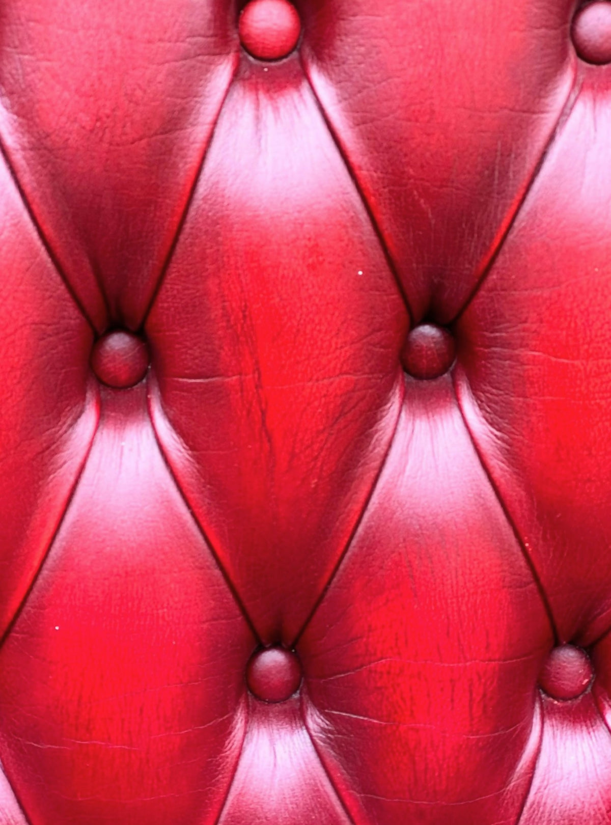 Red Leather Chesterfield Office Chair - Directors Chair