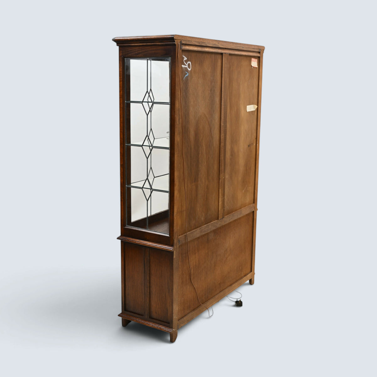 Old Charm Display Cabinet 3 Shelves Tudor Brown Finish #2155 FREE UK Delivery*