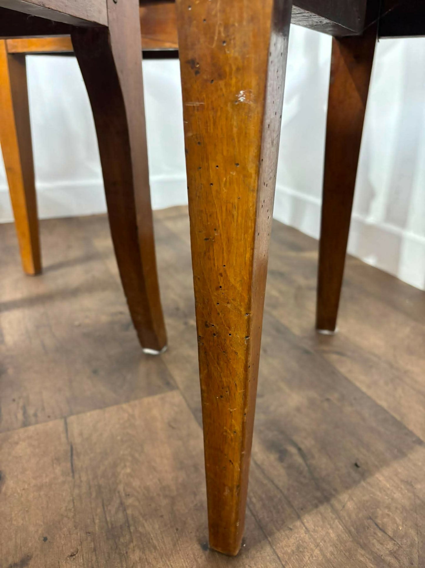 Antique Set of Five Mahogany Lyre Back Dining Chairs