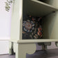 Sage Green Upcycled Cabinet – Whimsical Botanical Interior Bookcase//