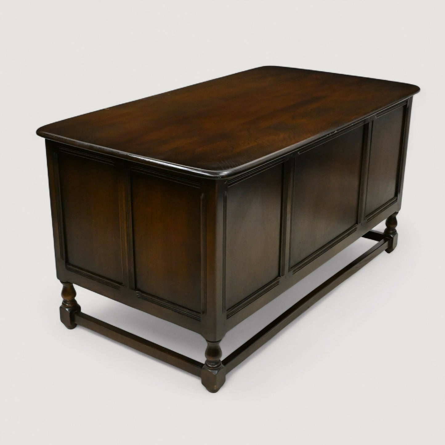 Ercol Pedestal Desk 5 Drawers File Drawer Old Colonial Dark FREE UK Delivery*. SBR10874/2908E