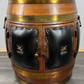 Drink Cabinet Vintage French Style Oak Brass Trim Barrel Carved Storage LOT 3900