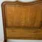 Bed Vintage French Louis XVI Oak Double Bed Frame Carved Headboard LOT 6373
