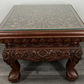 Plant Stand Chinese Mahogany Hand Carved Design Glass Top Coffee Table LOT 24327