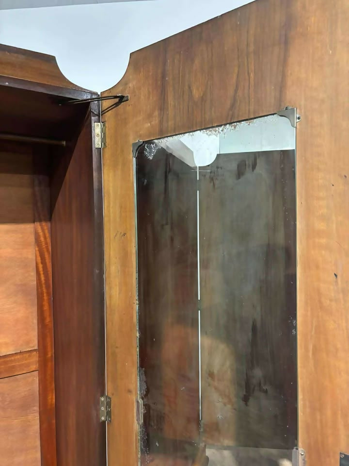 Vintage Burr Walnut Double Wardrobe