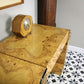 Art Deco Style Walnut Console Table Desk or Dressing Table with Drawer