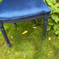 Alice in Wonderland Statement Chair – Handcrafted Navy Velvet. Bespoke Accent Whimsical Chair