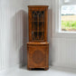 Georgian Style Corner Display Cabinet with Cupboard Glass Door FREE UK Delivery*