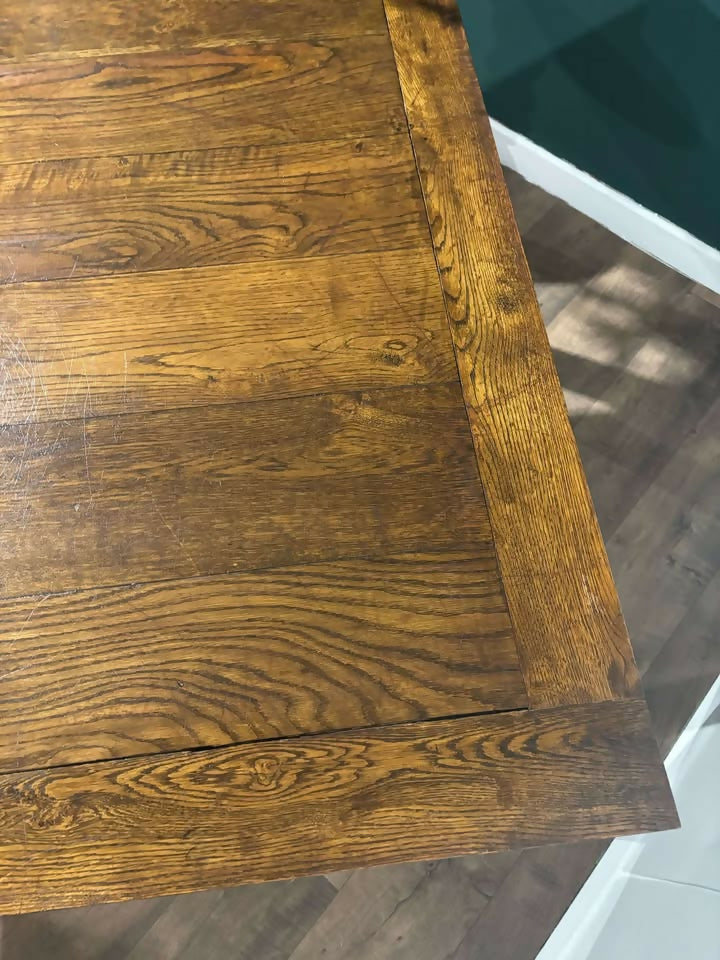 Vintage Dark Oak Dining Table00