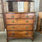 Antique Georgian Mahogany Two over Three Chest of Drawers, c 1820