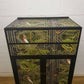 Vintage Black Painted Tallboy Cupboard: Mid-Century Modern Cabinet