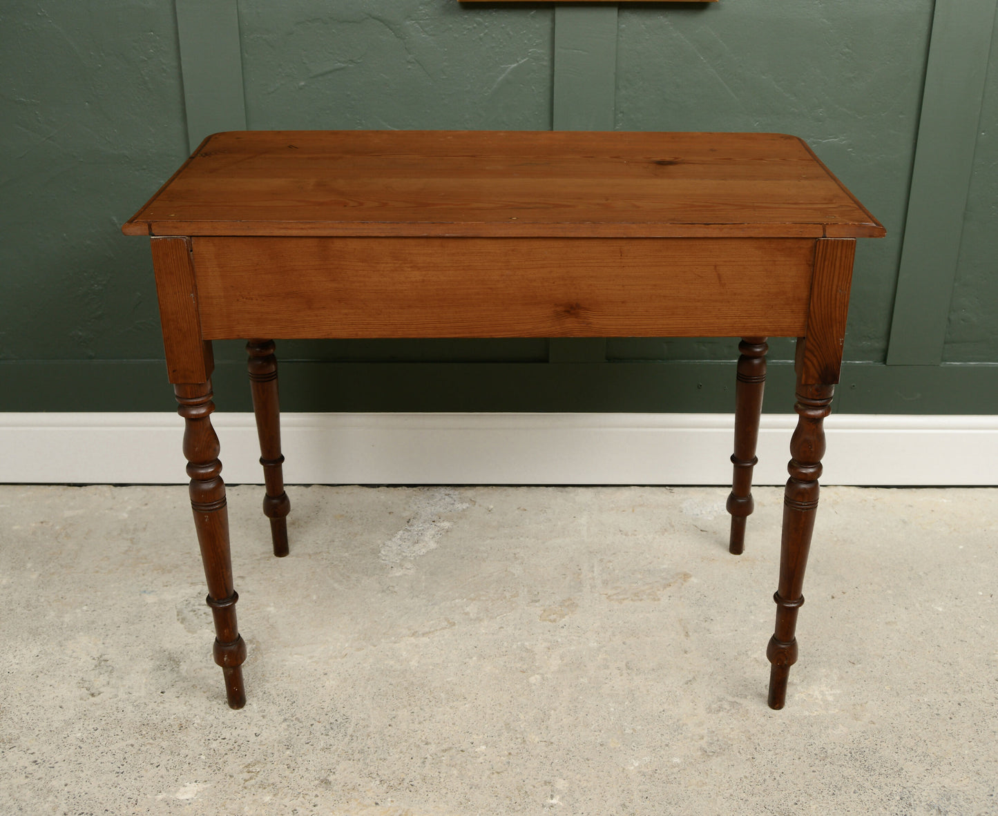Pitch Pine Console Table / Writing Desk - Arts & Crafts