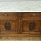 Cabinet Antique French Style Marble Top Oak Sideboard Carved Cupboard LOT 6312