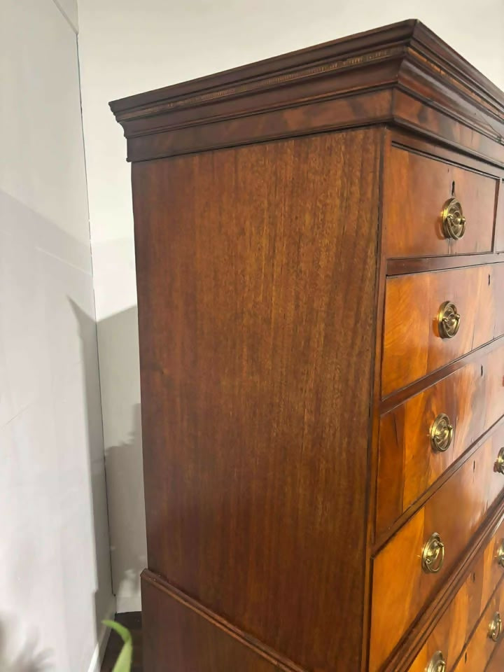 Edwardian Mahogany Chest On Chest