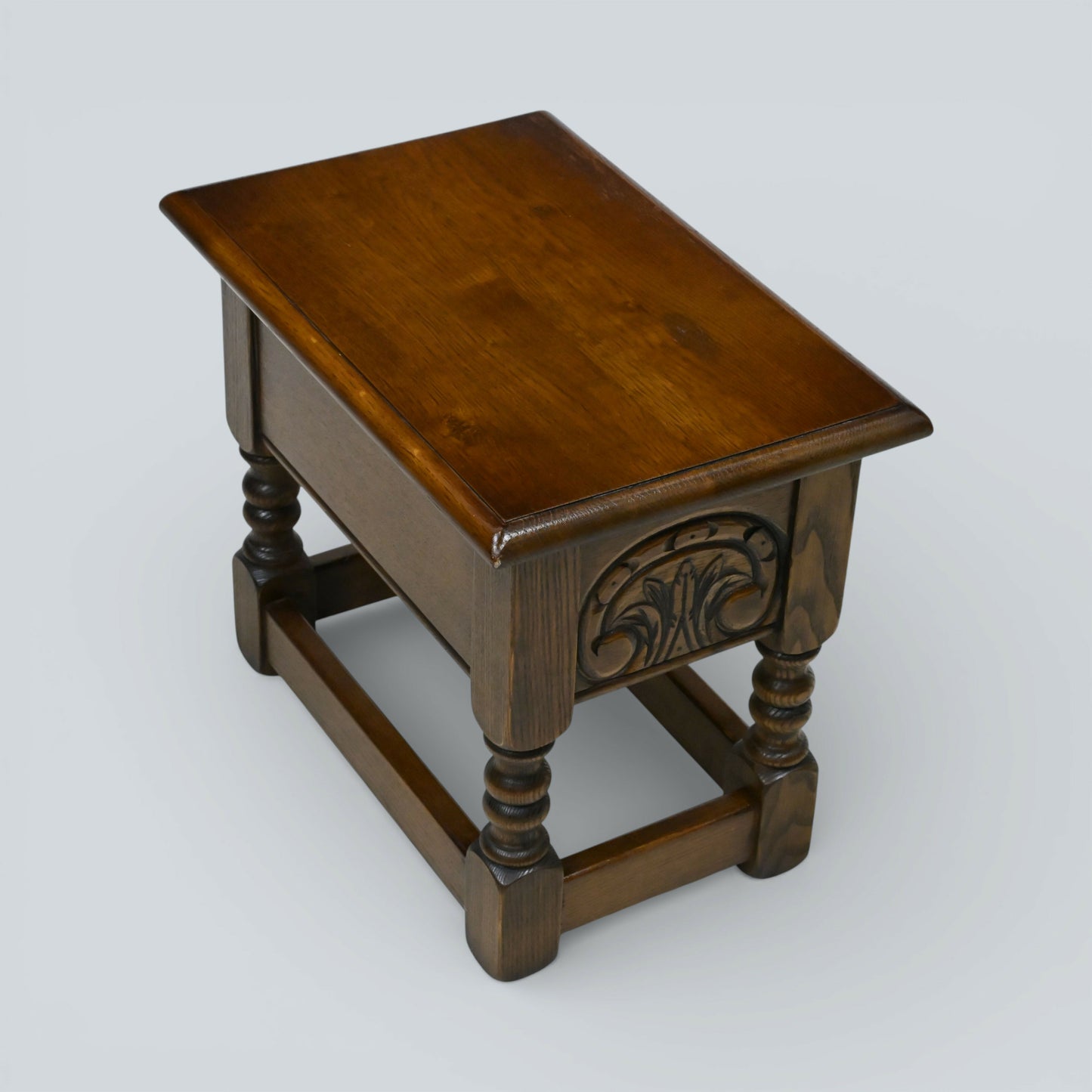 Old Charm Oak Slipper Box Footstool Foot Stool Table Light Oak Free Delivery
