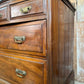 Antique Edwardian Mahogany Breakfront Dressing Three over Two Chest of Drawers, c 1900