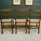 6 Edwardian Mahogany Dining Chairs with Drop in Seats