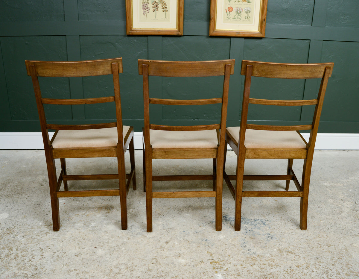 6 Edwardian Mahogany Dining Chairs with Drop in Seats