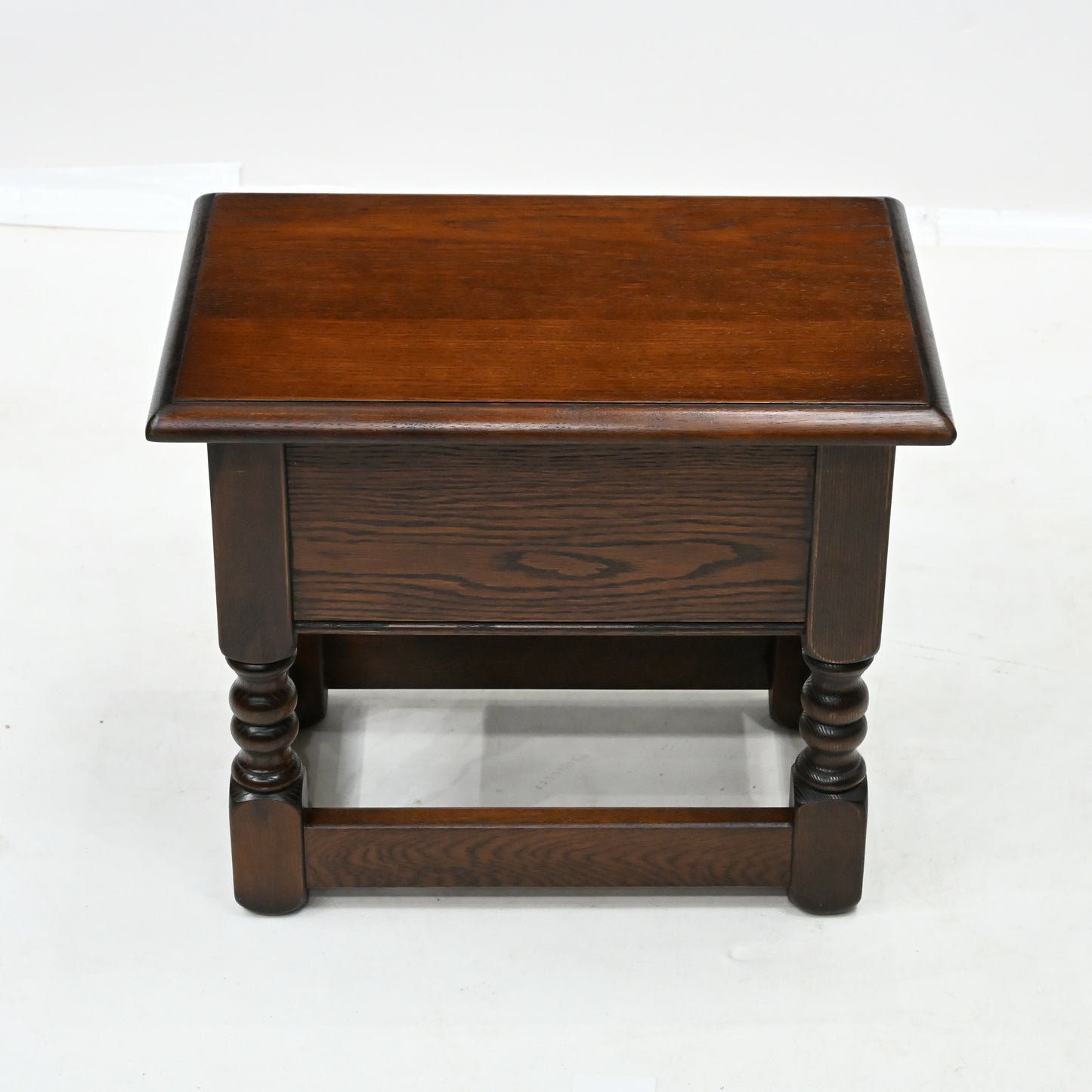 Old Charm Oak Slipper Box Footstool Joint Stool Tudor Brown Finish Free Delivery. SBR10303/0704E