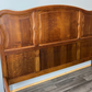 Bed Vintage French Louis XVI Oak Double Bed Frame Carved Headboard LOT 3793