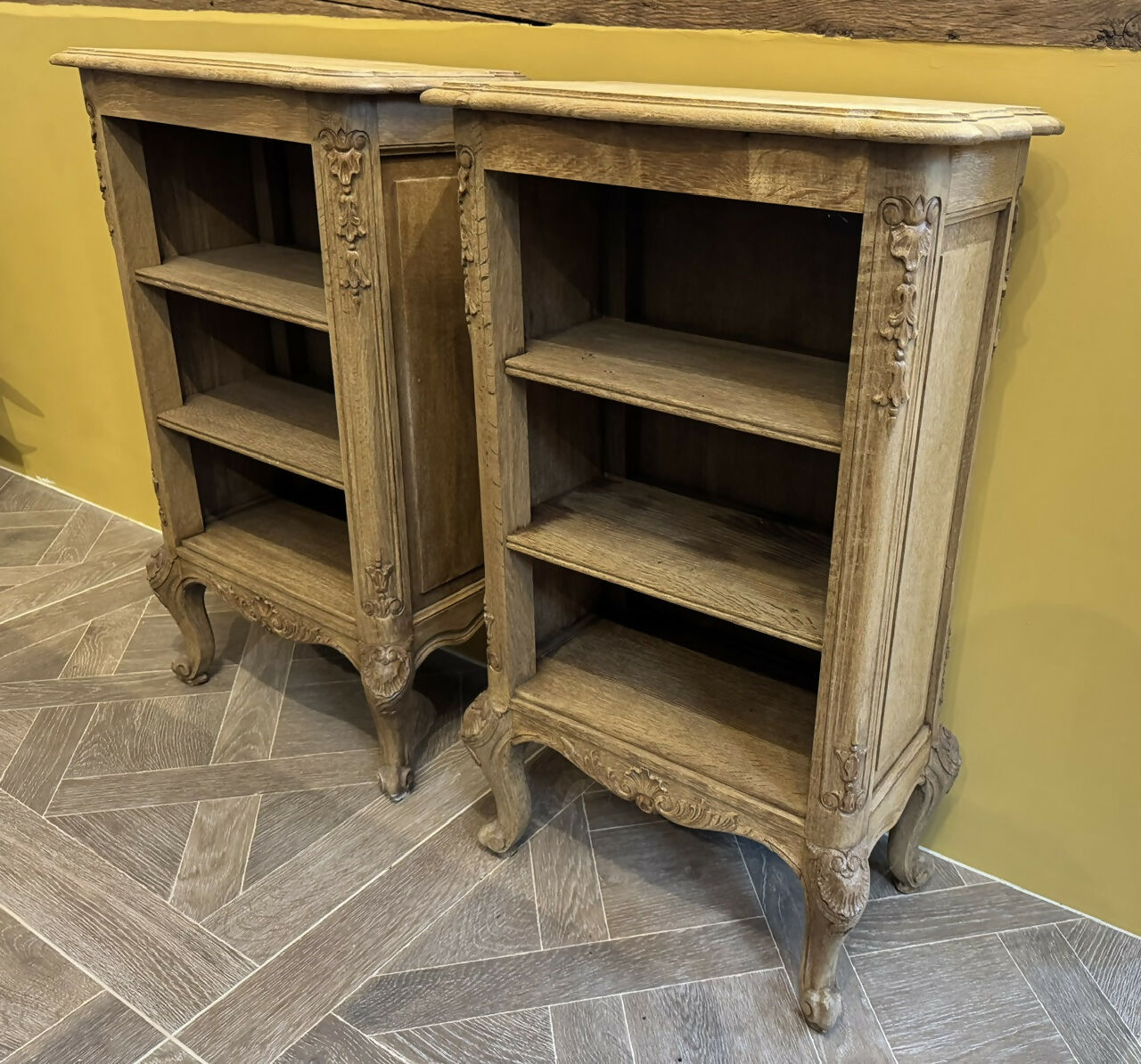 Pretty Pair French Oak Shelves
