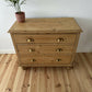 Antique Victorian Pine Chest of Drawers Rustic Stripped Pine