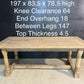 Bleached Oak Farmhouse Dining Table