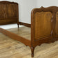 Bed Vintage French Louis XVI Oak Single Bed Frame Carved Headboard LOT 6389