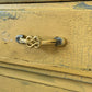 Sideboard Cupboard Yellow with Blue Roses