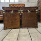 Handmade vintage storage trunks - luxury custom made - brown leather accent tables
