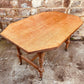 Antique Oak Occasional Table • Edwardian Tiger Oak Side Table on Castors • Octagonal Statement Table • Vintage Turned Leg Oak Table