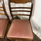 Reproduction Set Of Four Mahogany Inlaid Dining Chairs – Salmon Pink Upholstery