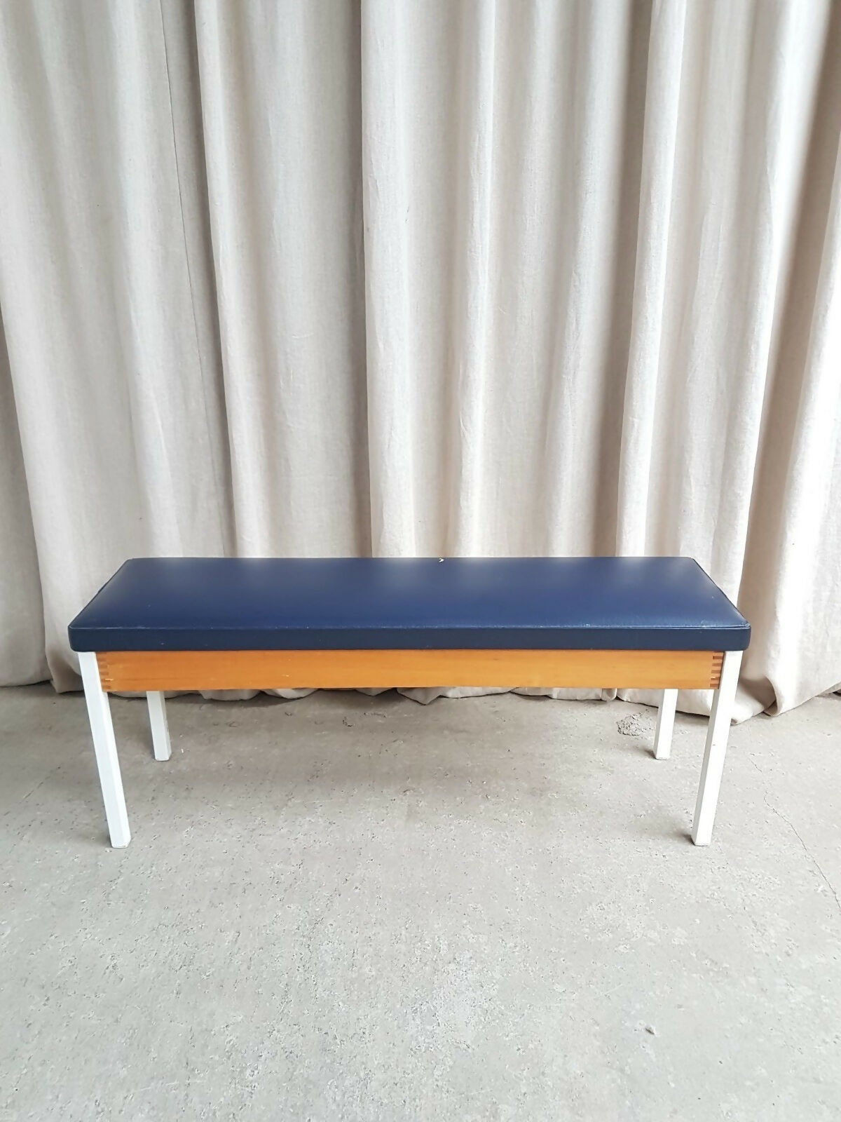 Vintage Mid Century Post Modern Modernist Hallway Dining Bench Seat Chair Retro R833