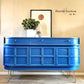 Luxurious Large Curved Sideboard, by Nathan in Lake Blue