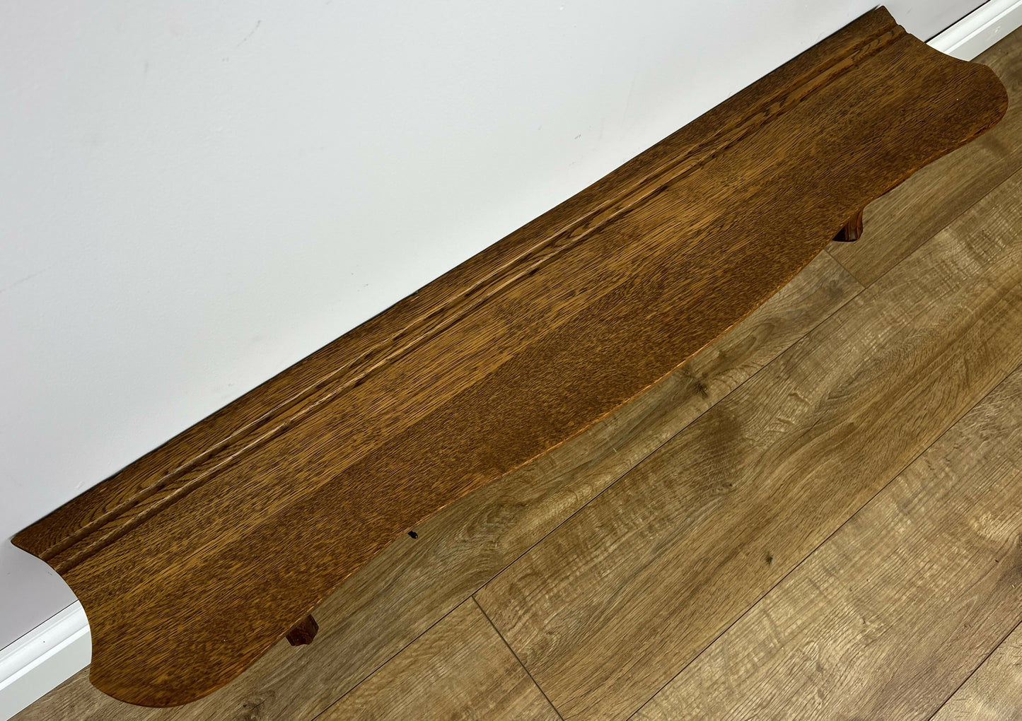 Coat Rack Vintage French Oak Wall Mounted 6 Hooks Carved Rack Hanger LOT 6202