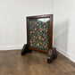 Vintage oak Framed Floral Tapestry Fire Screen